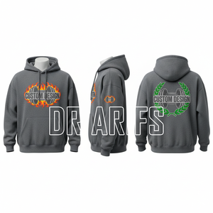 Sweat à capuche personnalisé pour homme avec impression DTF, coupe ample, motif graphique, en molleton, streetwear, vêtement décontracté - Product Image 5