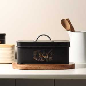 Metal Bread <b>Storage</b> <b>Container</b> Modern Design with Lid <b>for</b> <b>Kitchen</b> Countertop Pantry and Home Food <b>Storage</b> - Product Image 3