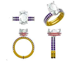 Anillo de compromiso de lujo con diamante amarillo dorado cultivado en laboratorio, corte ovalado, 6.05 ct, claridad VVS2, joyería fina para mujer - Product Image 3