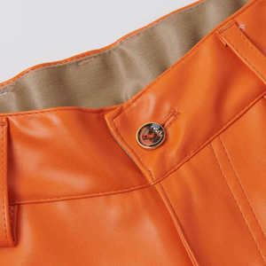 กางเกงมอเตอร์ไซค์หนังแท้ทรงตรงสำหรับผู้ชาย สไตล์ลำลอง - Product Image 4