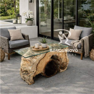 Mesa de Centro Moderna de Madera de Tamarindo, Muebles de Madera Sólida para Sala de Estar, para Uso Doméstico - Product Image 1