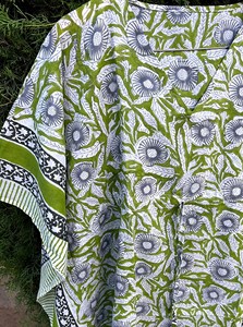 Cotton Printed <b>Kaftan</b> Luxury Beach Coverup Organic Cotton <b>Kaftan</b> Beach Dress Cruise Wear Resort Wear Summer Dress Long <b>Kaftan</b> - Product Image 4