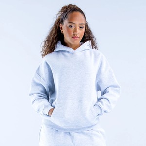 Sudaderas con Capucha Tejidas Transpirables Antiarrugas para Mujer, Tallas Grandes, con Hombros Caídos, Puños y Dobladillo Acanalados, Diseño Nuevo, Logotipo Personalizado, Venta al por Mayor OEM - Product Image 3