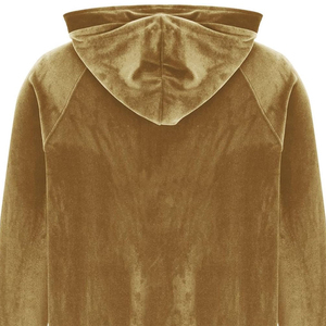 Sudadera con Capucha de Terciopelo para Otoño/Invierno, Lisa, Teñida, con Dos Bolsillos Delanteros, Media Cremallera, Corte Ajustado, Moderna, Cálida y Cómoda - Product Image 5