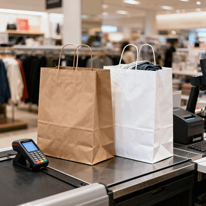 Bolsas de Compra de Papel Kraft Ecológicas con Logotipo Personalizado, Asas Resistentes, Venta al Por Mayor para Tiendas de Moda y Regalos - Product Image 5