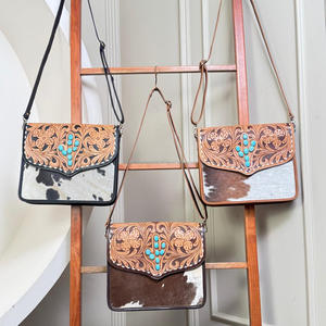 Moda mano Tooled cuero Crossbody Laptop Bags Durable Laptop Sleeves Case para MacBook Portable Laptop Cover bolsos de hombro - Product Image 5