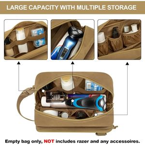 Borsa da Viaggio Tattica per Uomo, Beauty Case, Organizer per Rasatura con Accessori per la Cura Personale, Prodotto Kha - Product Image 2