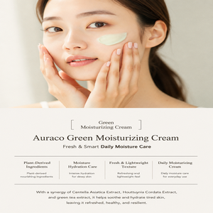 Crema Facial Hidratante Verde con Extracto de Centella Asiática, Loción Facial Coreana de 80 ml, Cuidado Diario de la Piel para Mujeres - Product Image 2