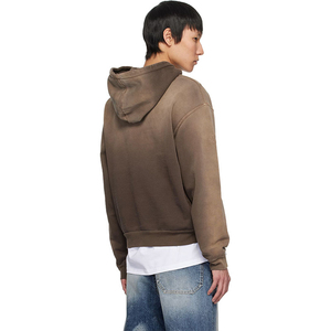 Conception spéciale, largement utilisée, 100% coton, molleton tricoté uni, écologique, coupe-vent, sweat à capuche oversize pour homme, automne, noir - Product Image 4