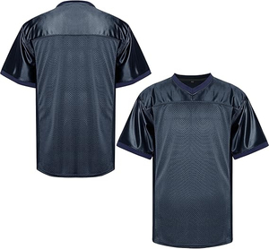 High Quality Plus Size Short Sleeve Printed American Football Jersey Breathable Mesh Custom Logo Front Quick Dry Anti-Bacterial - Product Image 1