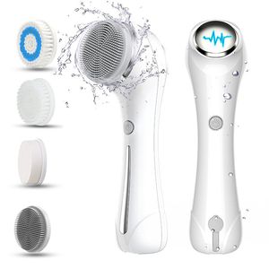 Spazzola per Pulizia Viso IPX7 Impermeabile 3 in 1, Ricaricabile, con 4 Testine per Massaggio e Pulizia Profonda, per Esfoliazione - Product Image 1
