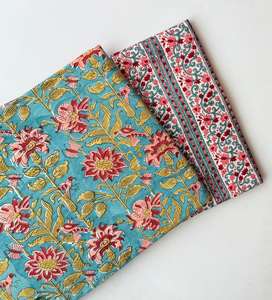 Tissu en coton 100% artisanal indien imprimé à la main, écologique, traditionnel, respirant, imprimé au bloc - Product Image 4