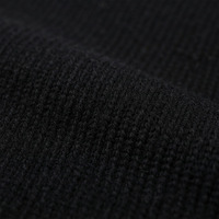 Pull en maille à col en V noir avec bordure rose et verte, logo en chenille, style décontracté, vêtements grecs pour femmes