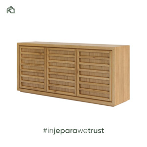 Meubles de salon intérieurs, armoire à tiroirs en teck naturel, commode avec un design moderne - Sana - Product Image 2