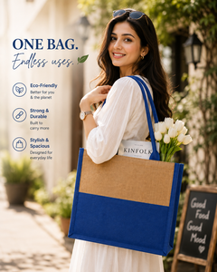 Custom Dual Color Laminated Jute <b>Tote</b> Bag Eco Friendly Reusable Shopping <b>Beach</b> <b>Tote</b> Wedding Carry Bag Premium Burlap Top Handle - Product Image 3