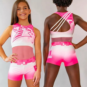 Uniforme de cheerleading confortable pour filles avec logo personnalisé pour les événements scolaires, les spectacles sur scène et les célébrations - Product Image 3
