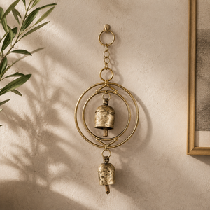 Cloche de porte principale suspendue en métal, fabriquée à la Main, classe, avec finition en cuivre rustique Vintage pour la décoration de porte principale, meilleur prix - Product Image 5