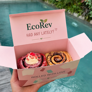 Factory Wholesale Eco-Friendly Biodegradable Foldable EcoRev Brand <b>Cookie</b> <b>Box</b> Packaging UV Coating Customized Logo Bakery <b>Box</b> - Product Image 2