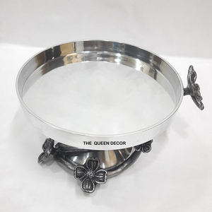 Base Decorativa Redonda de Aluminio para Tartas, con Diseño Floral, Acabado Brillante, para Bodas y Fiestas - Product Image 5