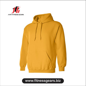 Sudadera con Capucha Color Mostaza para Hombre, Corte Regular, Color Sólido, Informal, para Otoño - Product Image 3