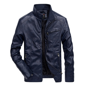 Veste en cuir slim pour homme de haute qualité, personnalisée, épaisse et matelassée pour l'hiver, avec fermeture éclair discrète en caoutchouc et broderies - Product Image 2
