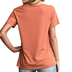 Summer Vintage <b>Distressed</b> Acid Washed Crop <b>Top</b> Tee Shirt for Women Whole Sale Custom O-Neck T Shirt for Female - Product Image 4