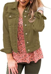 Women's <b>Cropped</b> <b>Denim</b> <b>Jacket</b> Vintage Blue Button Closure Casual Street Style OEM Custom Fashion Outerwear Premium Quality Fit - Product Image 3