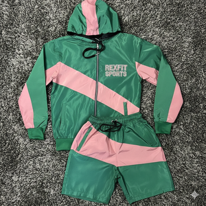 Rexfit Sports 2026 Custom Men's High Quality Windbreaker Shorts <b>Set</b> Windbreaker Short <b>Tracksuit</b> <b>Set</b> <b>Tracksuit</b> <b>Set</b> Wholesale - Product Image 1