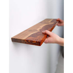 Étagères murales en résine époxy pour la décoration moderne de la maison, élégantes étagères de présentation - Product Image 2