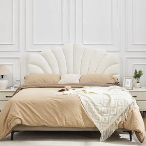 Cabecera de Cama Moderna MD03 de Madera Sólida con Diseño Elegante y Flexible, Ajustable, con Soporte Cómodo y Tapizado en Terciopelo, Estilo Vietnamita, Tamaño King - Product Image 2