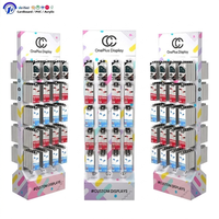 Support d'affichage en carton personnalisé avec crochet à chevilles, étagère en carton ondulé pour chargeur électronique