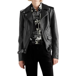 Chaqueta de Motocicleta Negra Personalizada para Hombre, Invierno, Forro de Piel de Oveja, Transpirable, Cierre de Cremallera, Tejido de Lana con Procesamiento de Adhesión - Product Image 5