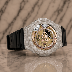 Reloj de Pulsera de Lujo con Diamantes Moissanite para Hombre, con Incrustaciones Completas de Piedras - Product Image 1