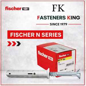 Vis à tête fraisée FISCHER N 6X60/30 S, avec insert en nylon, zinguée. Ancrage en béton en acier au carbone zingué - Product Image 3