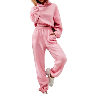 Conjuntos Deportivos de 2 Piezas Personalizados al por Mayor, 100% Algodón, para Entrenamiento y Jogging, Ropa Deportiva Urbana para Mujer - Product Image 3