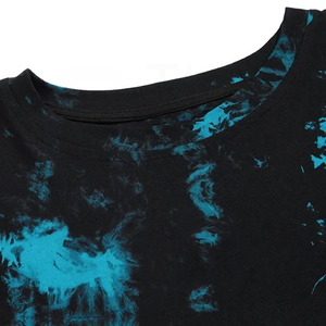 Camiseta Tie Dye para Hombre, Manga Corta, Cuello Redondo, Corte Regular Informal, Tejido con Patrón, Azul y Negro - Product Image 3