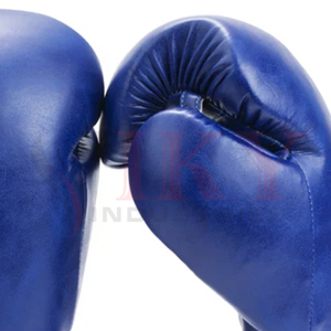 Gants de boxe de marque privée, qualité supérieure, durables, légers, tendance, design personnalisé, bleu royal et étoiles dorées - Product Image 6