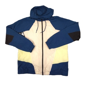Men Winter Color Block Hooded Windbreaker <b>Jacket</b> Lightweight Front Logo <b>Zip</b>-<b>Up</b> Breathable Outdoor Training <b>Jacket</b> - Product Image 1