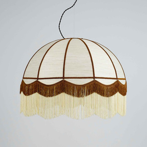 Lámpara Colgante de Techo Estilo Vintage Francés Personalizada, Lujosa Lámpara de Araña con Borlas y Flecos, Lámpara Colgante de Tela Estilo Boho para Restaurante y Hotel - Product Image 3