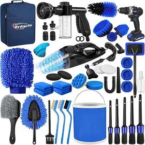 Kit Professionale per Detailing Auto da 45 Pezzi, Set di Spazzole per Lavaggio e Pulizia, Kit di Strumenti Professionali per la Cura dell'Auto, Prima Scelta per la Cura dell'Auto - Product Image 1