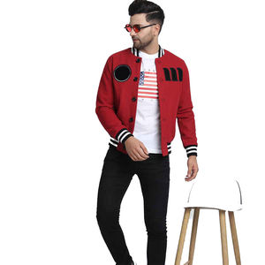 เสื้อแจ็คเก็ตวาร์ซิตี้แบบสั่งทำพิเศษสำหรับธุรกิจ B2B แบบปะติดปะต่อ  ชุดเบสบอลแบบ Letterman Bomber สำหรับผู้ชาย  ชุดทีม  เสื้อคลุมขนแกะ  ผู้ผลิตขายส่ง - Product Image 3