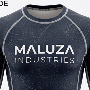 High Quality Unisex Short Sleeve Rash Guard Heat-Transfer Printed Breathable Eco-Friendly Quick Dry UPF 50+ Athletic <b>Compression</b> - Product Image 3