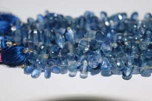 Cuentas de cianita facetadas en forma de pera al por mayor 5*7-6*8mm 8 pulgadas piedra Natural de corte lateral para la fabricación de joyas - Product Image 2