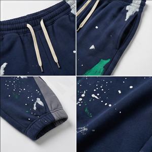 Mode peinture éclaboussures Flare pantalon personnalisé lettre impression bord brut survêtement pantalon Patchwork Graffiti élastique Flare pantalons de survêtement - Product Image 4