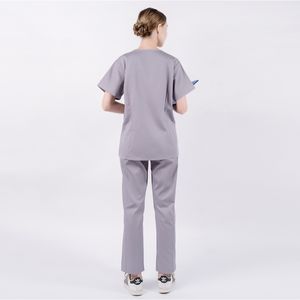 Scrubs hospitaliers de haute qualité fabriqués au Vietnam Haut de gommage d'allaitement imprimé OEM avec spandex uniforme en soie extensible à usage médical en gros - Product Image 2