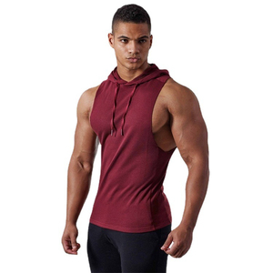 Custom Logo Printed Blank Gym <b>Hoodies</b> Sleeveless Men Plain Quick Dry Running <b>Workout</b> Sleeveless gym <b>Hoodies</b> for Men - Product Image 1