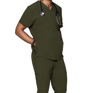 Conjunto de Uniformes Médicos Unisex de Mezclilla de Alta Calidad - Tela de Punto Suave, Colores y Diseños Personalizados, Servicio OEM, Impresión de Logotipo Personalizado para Hospital - Product Image 6