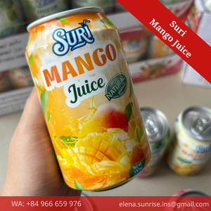 Jus de mangue Suri 330ml en canette, boisson aux fruits 100% naturelle, faible en gras, aromatisée, prête à boire, boisson rafraîchissante du Vietnam - Product Image 2