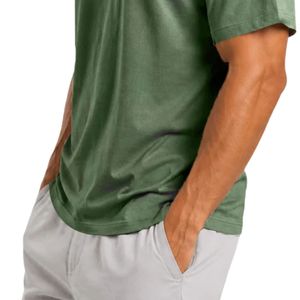 Camiseta Deportiva Esencial para Hombre, Color Verde Oliva, Cuello Redondo, Suave y Transpirable, para Gimnasio, Entrenamiento, Ropa Deportiva Activa - Product Image 6