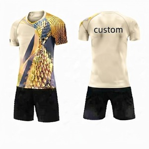Camiseta de fútbol personalizada para hombre, cuello redondo, manga corta, transpirable, 100% poliéster, malla, corte atlético, venta al por mayor. - Product Image 1